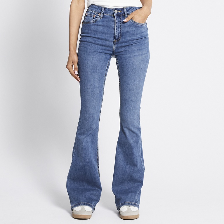 High waist flare jeans "Snake Flare" Blue Used